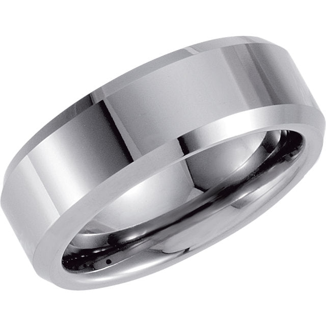 WHITE TUNGSTEN BAND SIZE 10 7.