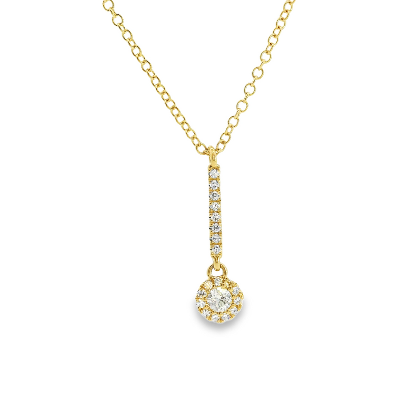14K Yellow Gold Diamond Necklace
