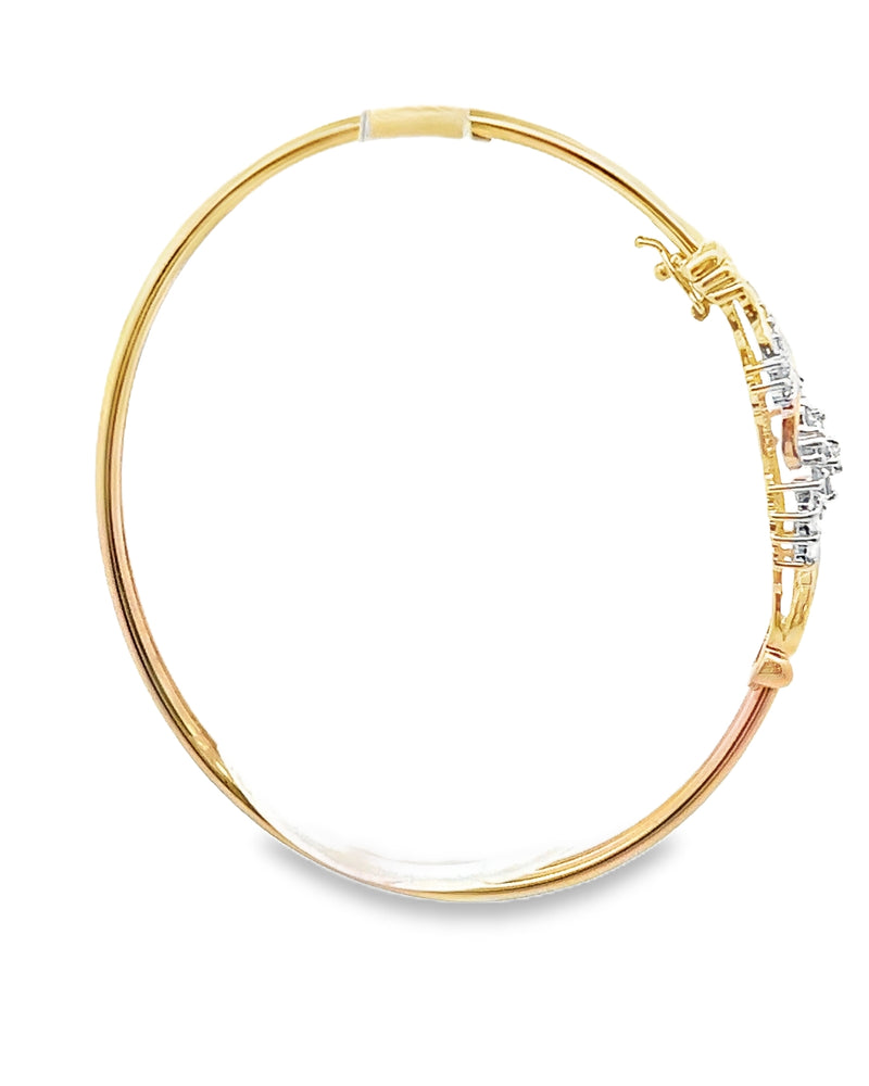 14K YG Diamond Bangle Bracelet