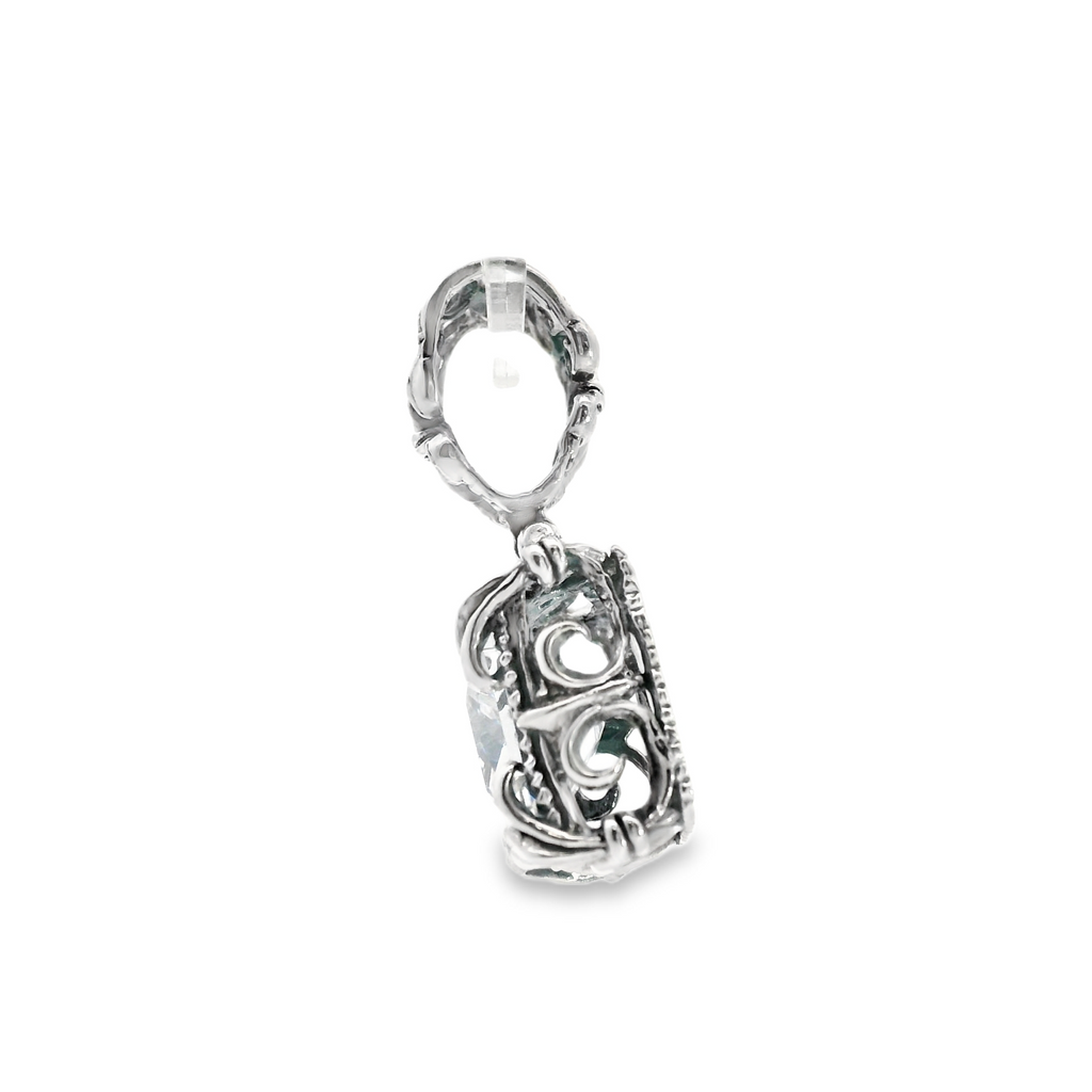 Sterling Silver with Clear CZ Pendant