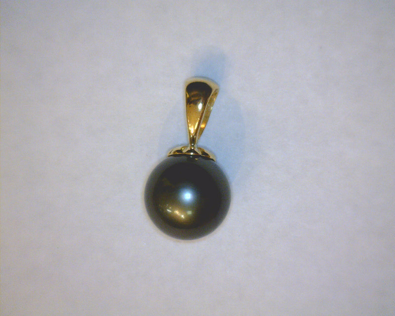 14K YG TAHITIAN PEARL PENDANT