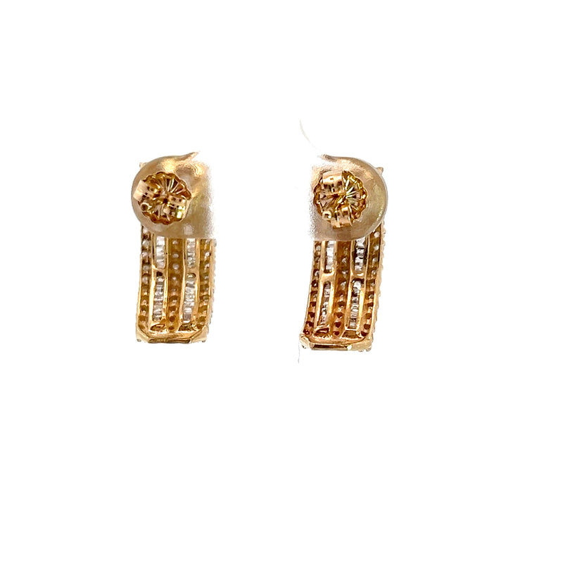 14K YG Diamond Earrings