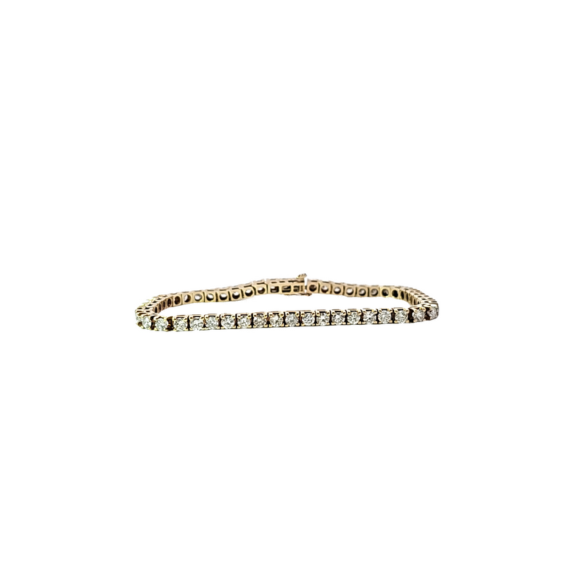 14K Yellow Gold Diamond Tennis Bracelet 5.00 CT TW