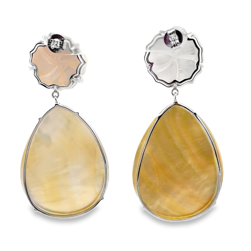 Silver Mohter of Pearl Earrings