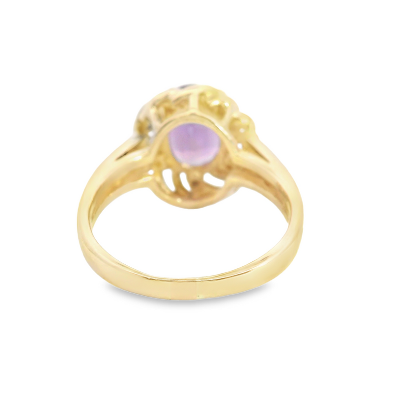14K YG Amethyst Ring