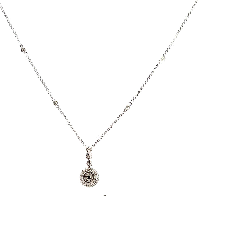 18K WG Diamond Necklace 1.22 CT TW