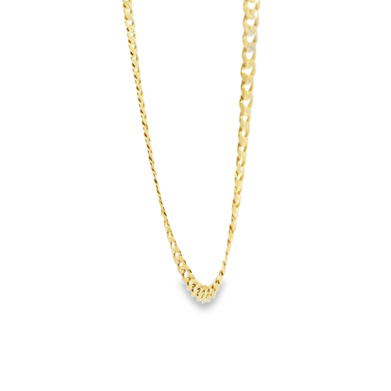 14K YG Curb Style Chain 20"