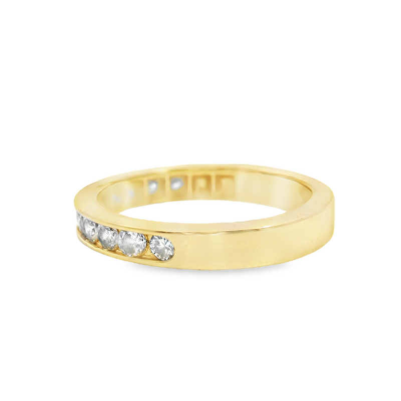 14K YG Channel Set Diamond Band