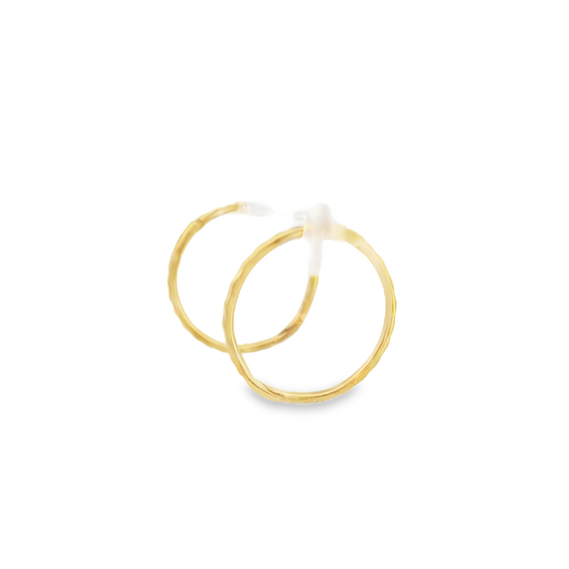14K YG Hoop Earrings