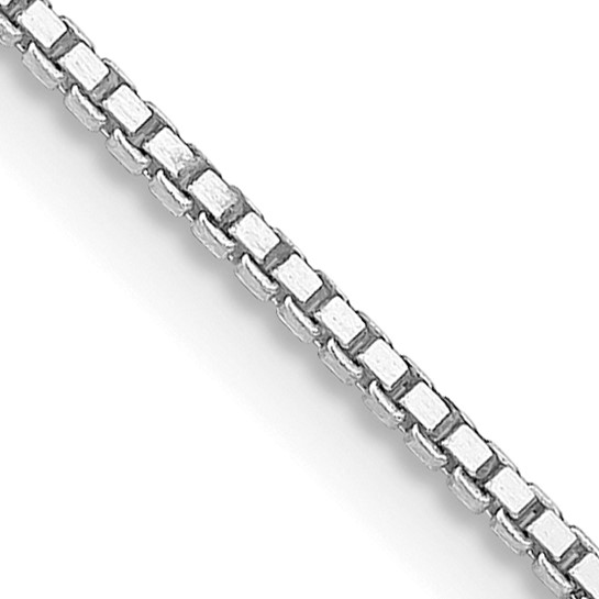 Sterling Silver Rhodium-plated 1.1mm Box Chain 18"