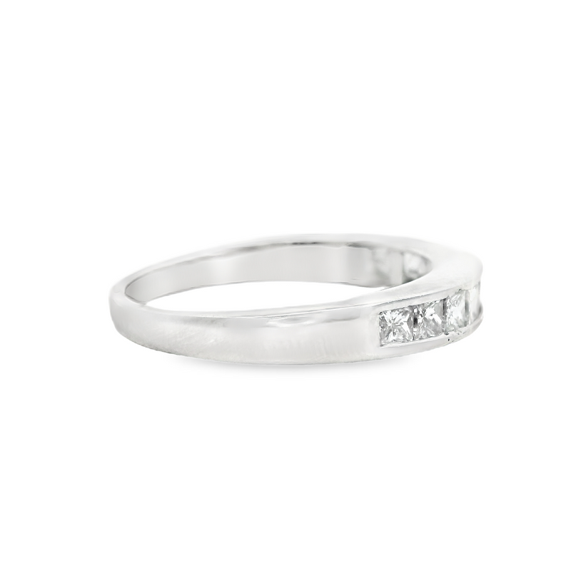 14K WG CHANNEL SET PRINCESS BAND