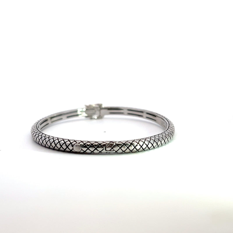 Sterling Silver Andrea Candela Hinged Bracelet