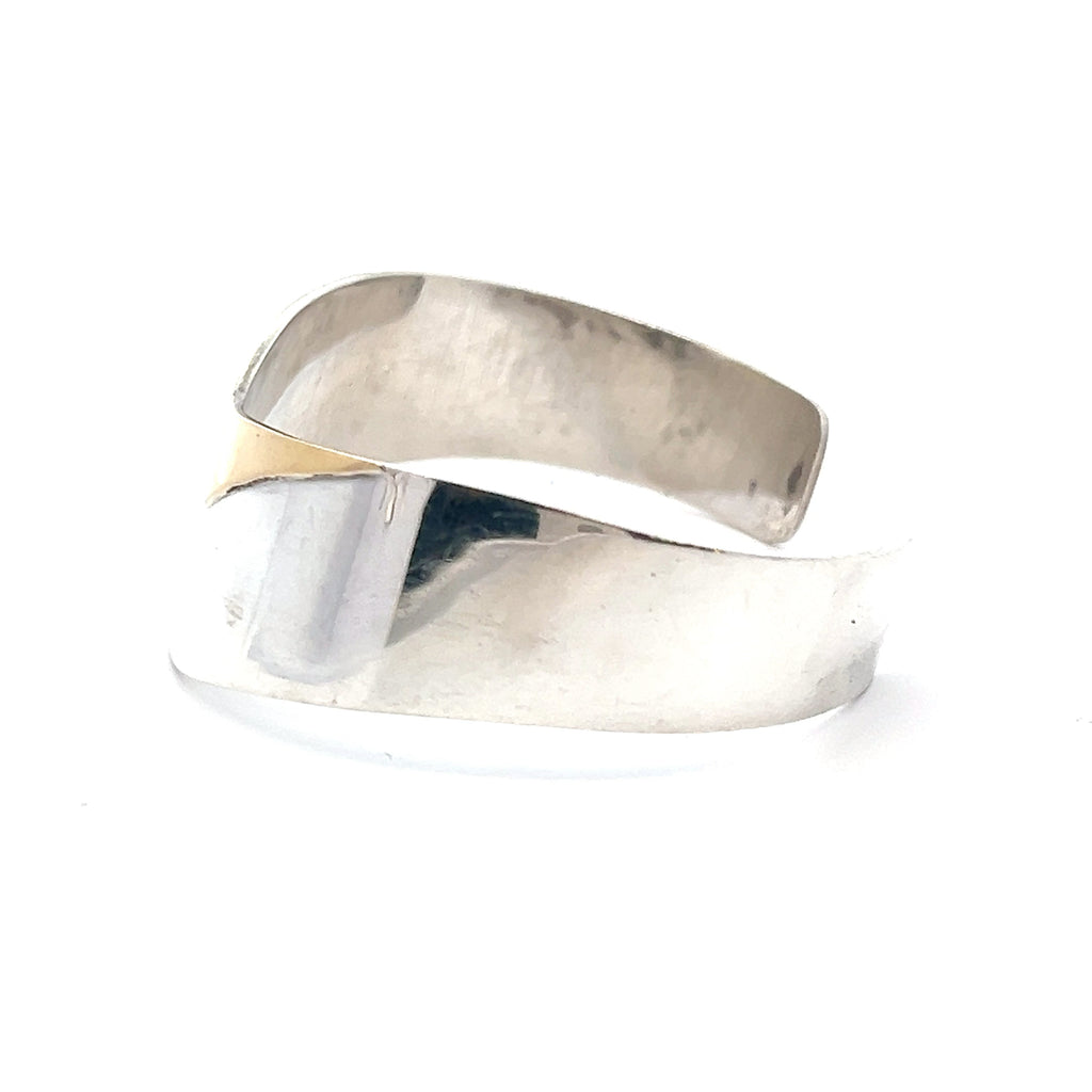 Sterling Silver & 18K Yellow Gold Cuff Bracelet