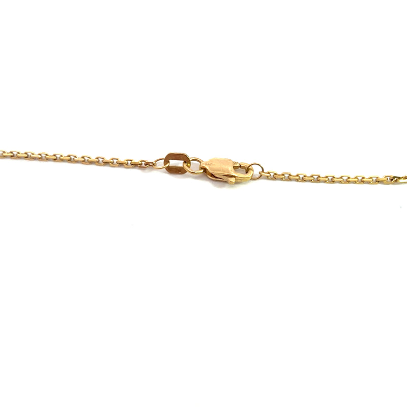 14K YG Diamond Cut Cable Chain18"