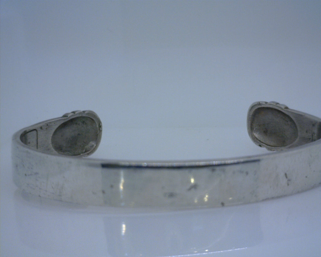 STERLING SILVER CANCER AWARENESS CUFF BRACELET