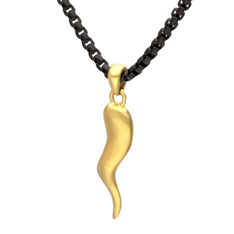 Matte 18Kt Gold IP Steel Itali