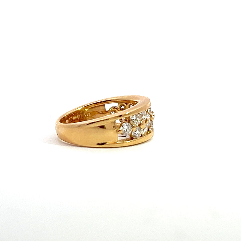 18K YG Diamond Fashion Ring