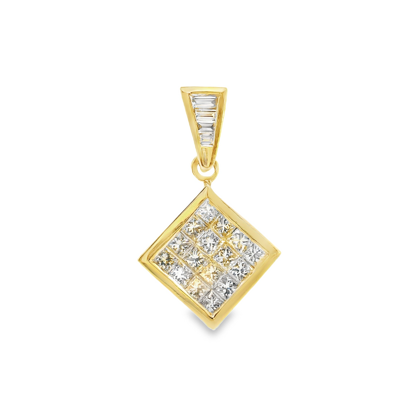 18K YG Diamond Pendant