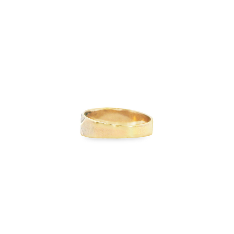 10K YG Diamond Cut Design Band