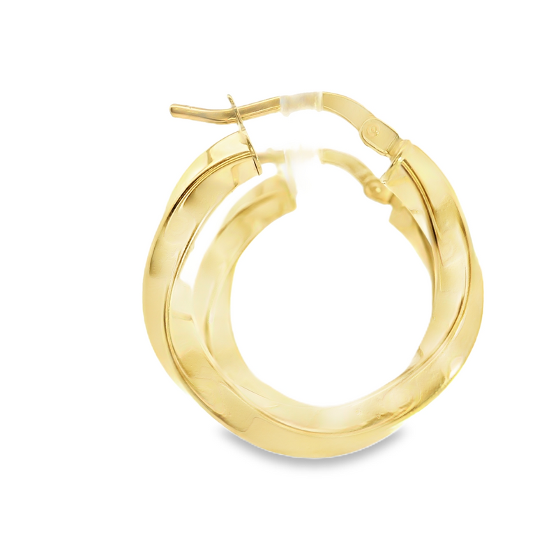 14K YG Hoop Earings