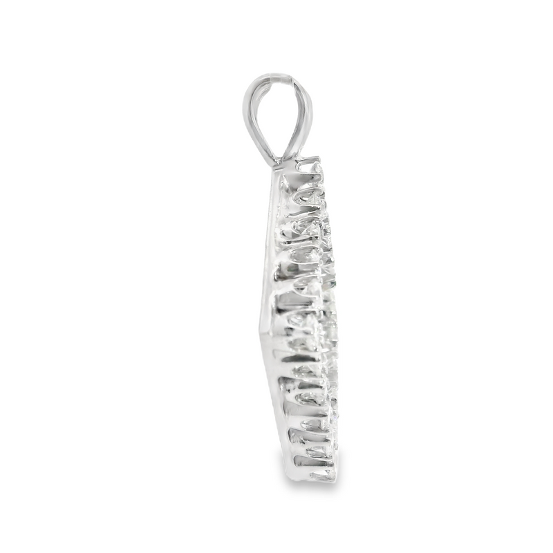 14K WG Diamond Pendant 1.00 CT TW