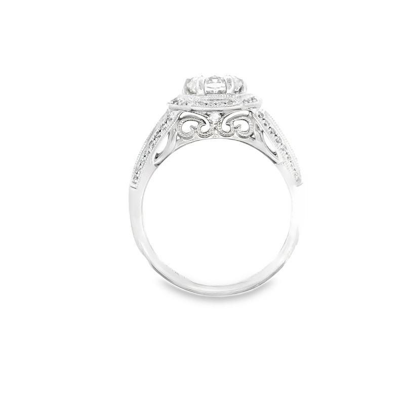14K WG HALO DIAMOND