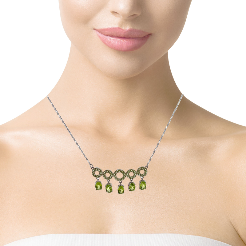 Sterling Silver Peridot Necklace