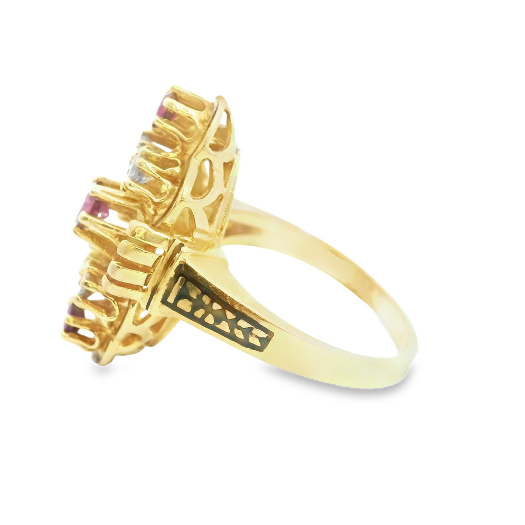 14K YG Ruby & Diamond Ring