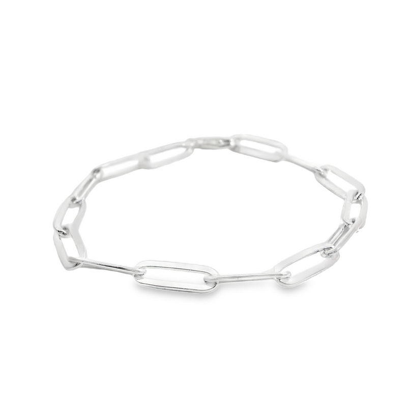 Sterling Silver Paperclip Bracelet