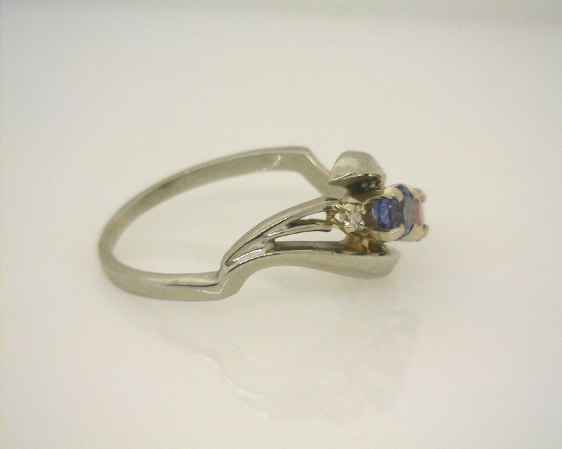 18K WG SAPPHIRE/DIAMOND RING