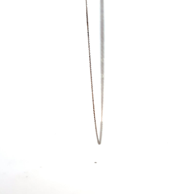 14K WG Twisted Diamond Cut Adjustable Chain 20"