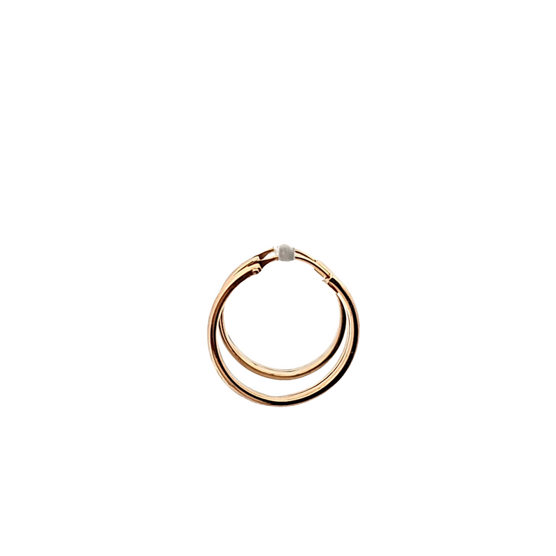14K YG Hoop Earrings with Etch