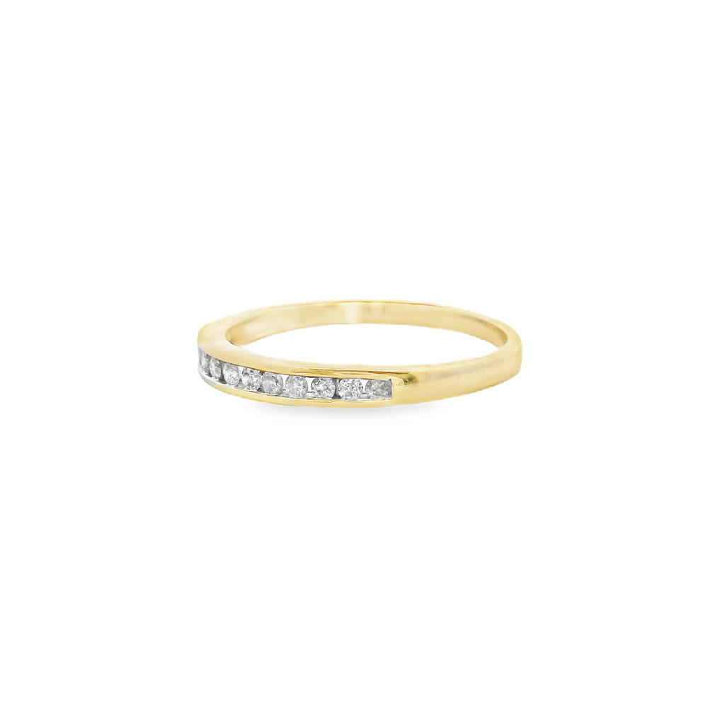 10K YG Diamond Wedding Band