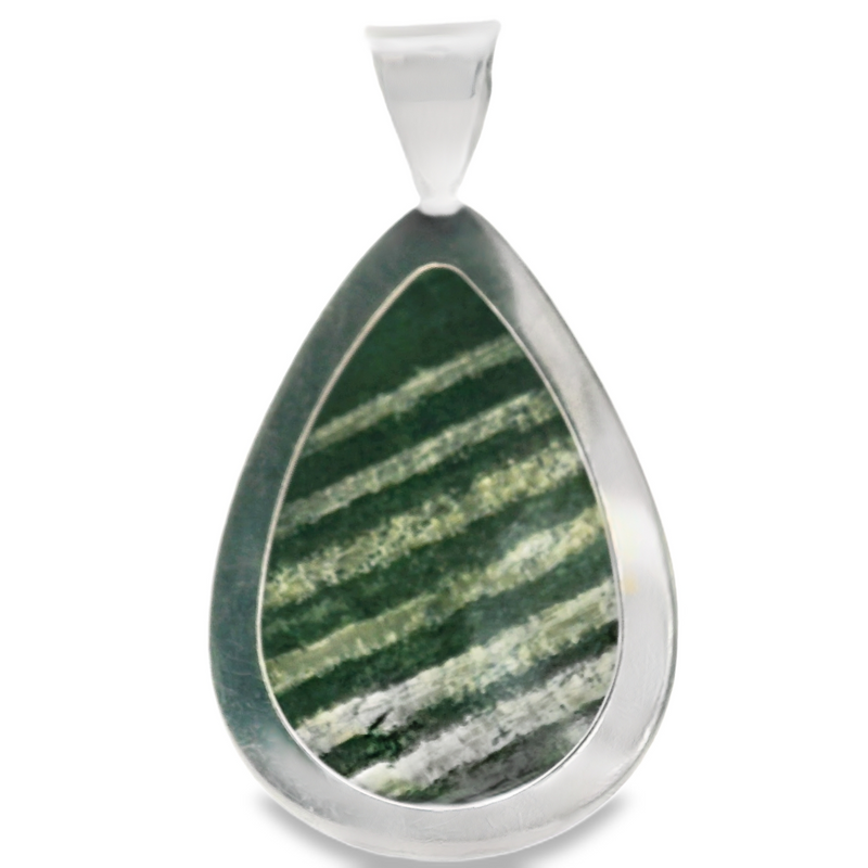 Sterling Silver Zebra Jasper Pendant