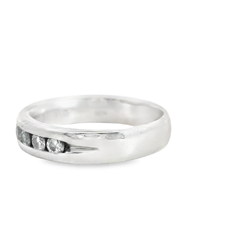 Platinum Channel Set Diamond Band
