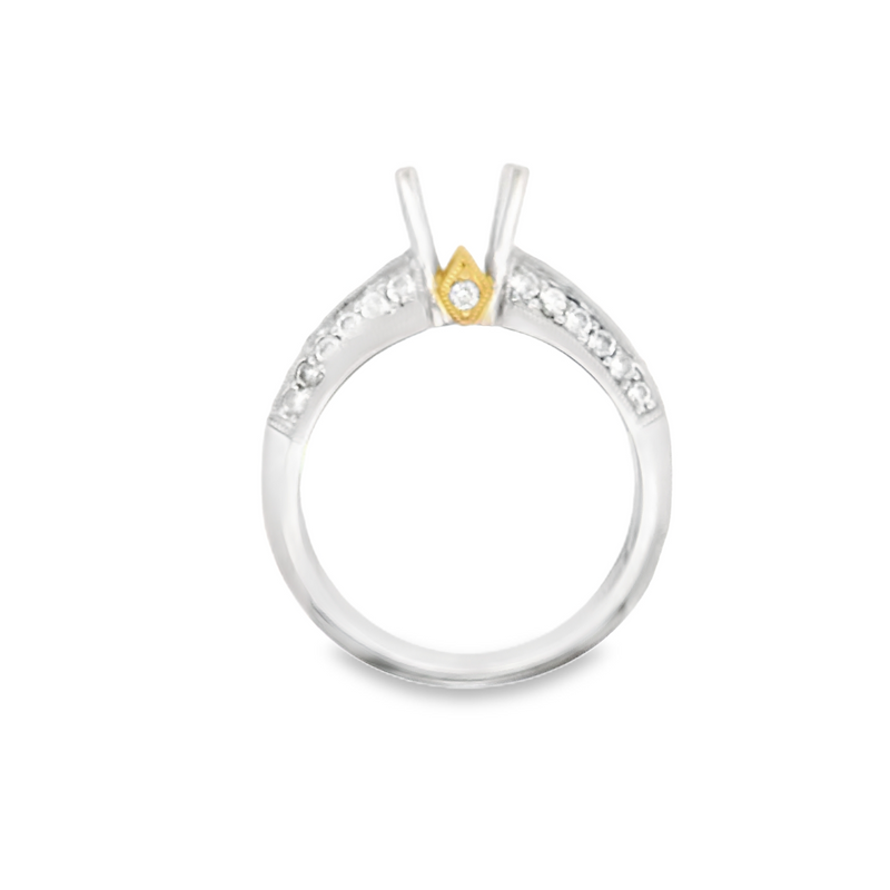 18K TT PINK/WHITE DIAMOND RING