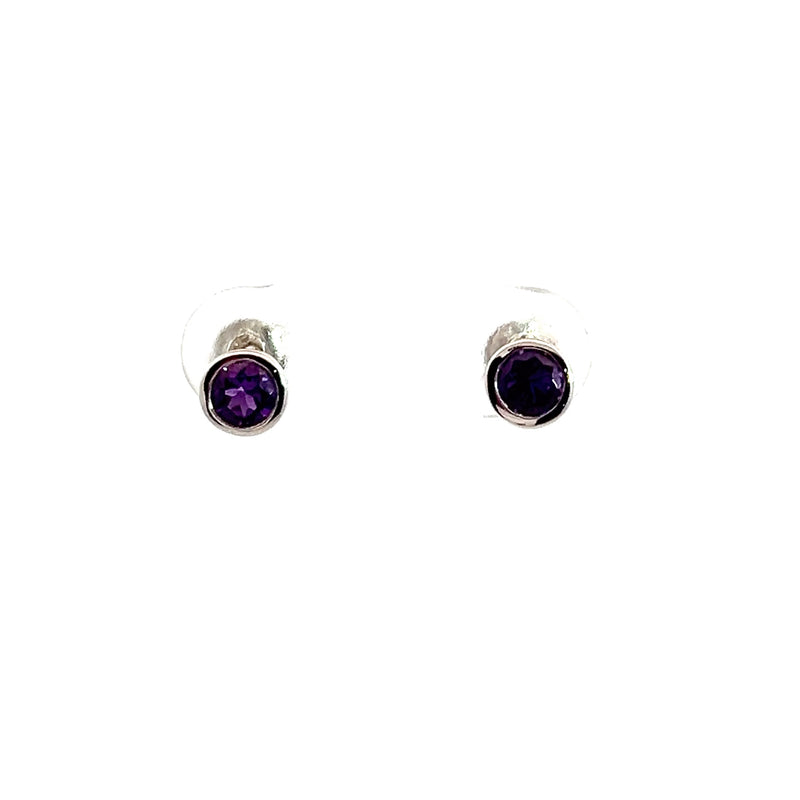 10K WG Amethyst Earrings