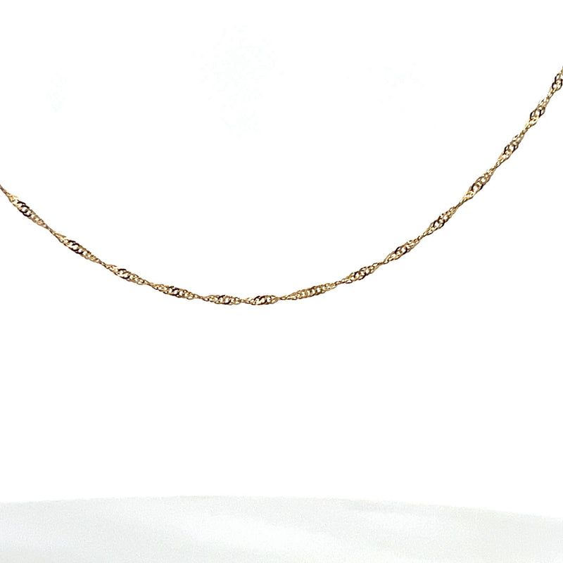 14K YG Twisted Rope Chain