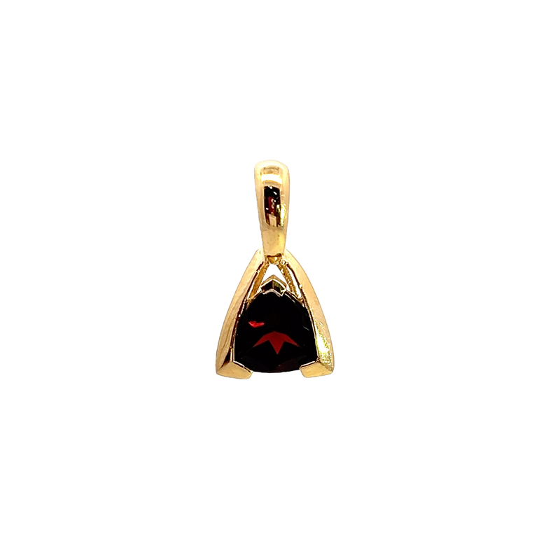 14K YG Garnet Pendant