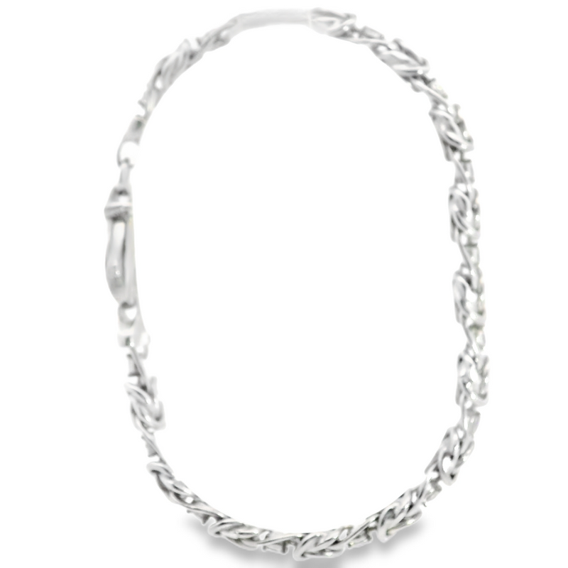 Sterling Silver CZ Bracelet 7.25"