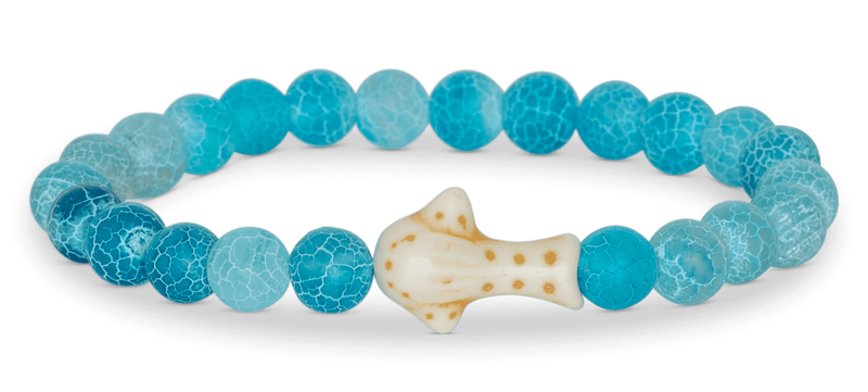 Whale Shark Tracking Bracelet in Sky Stone