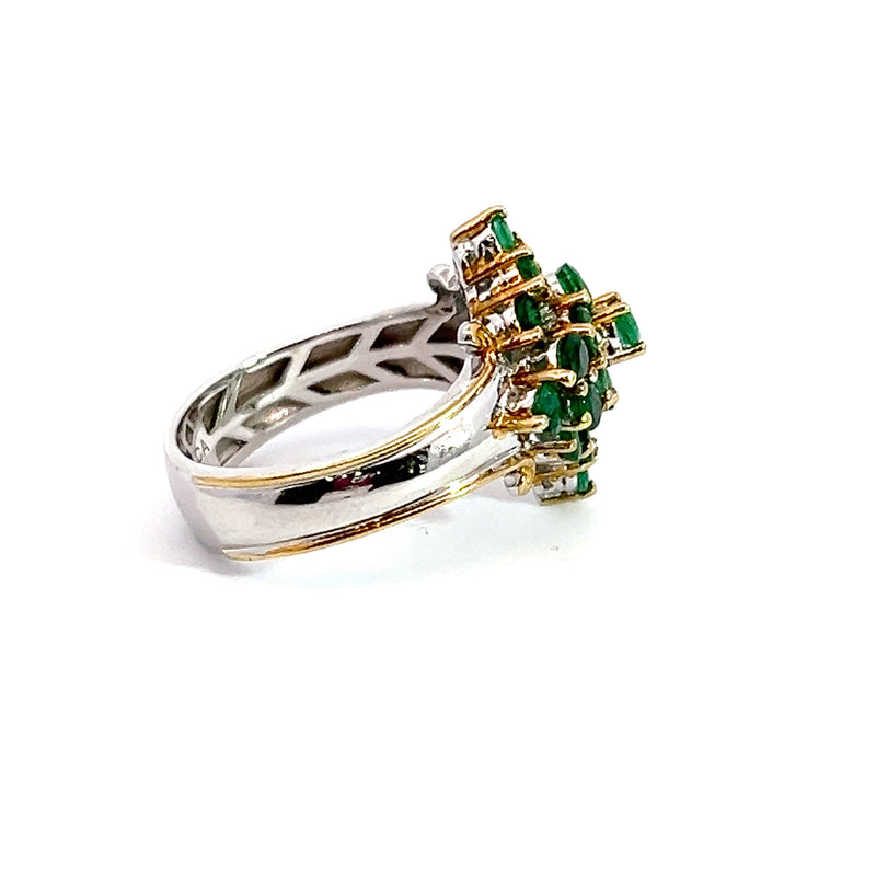 Sterling Silver Emerald Ring