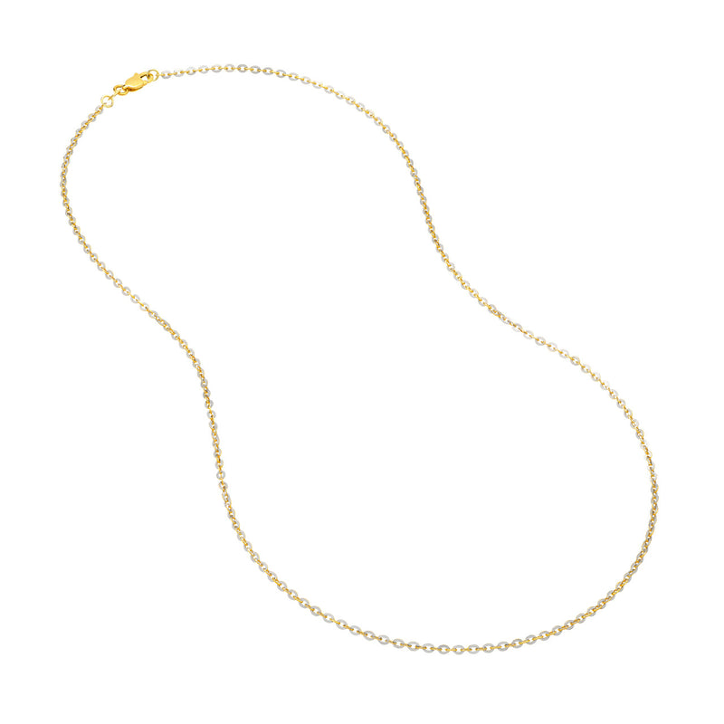 14K Two-Tone Brill Cable Chain 20"