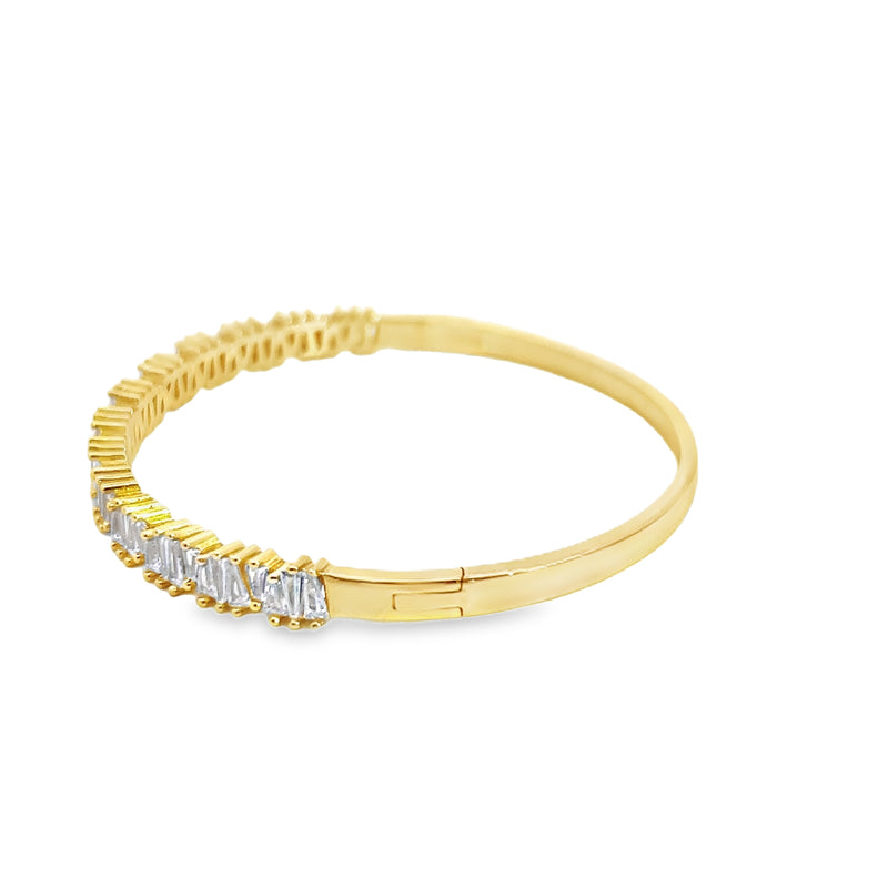 Gold Plated CZ Bangle Bracelet