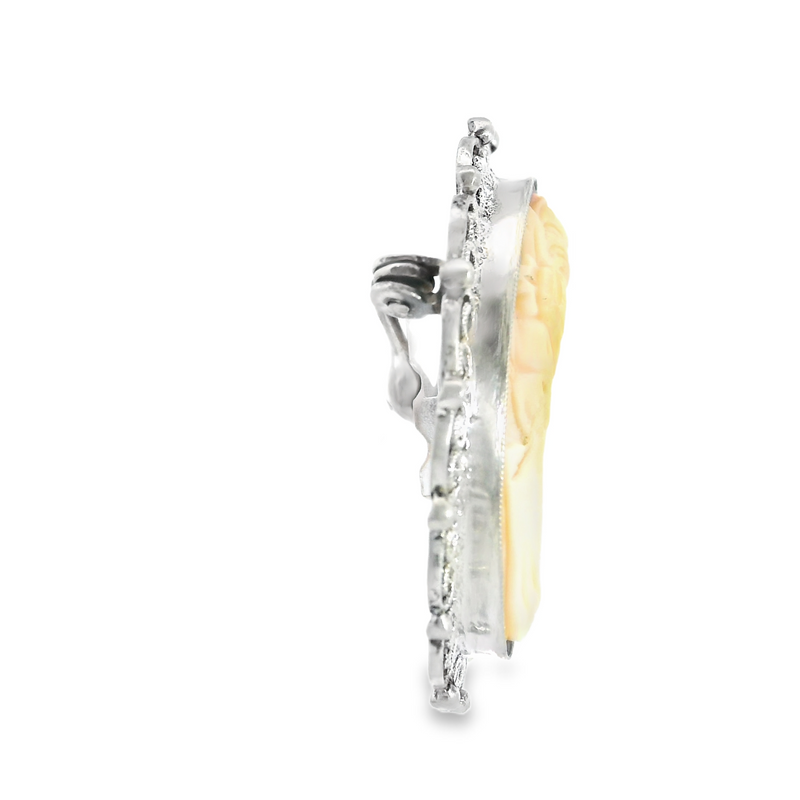 Sterling Silver Cameo Pin