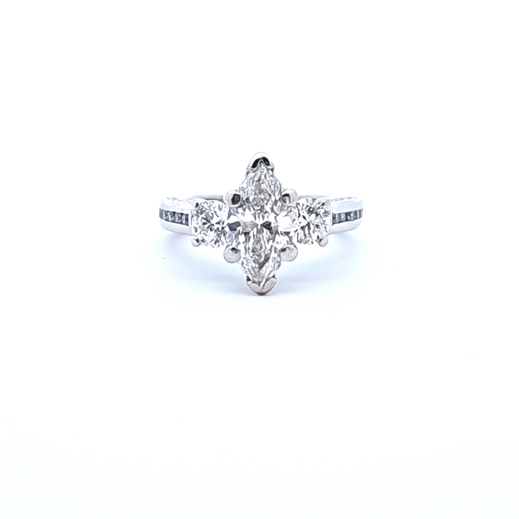 A. Jaffe Platinum Diamond Engagement Ring