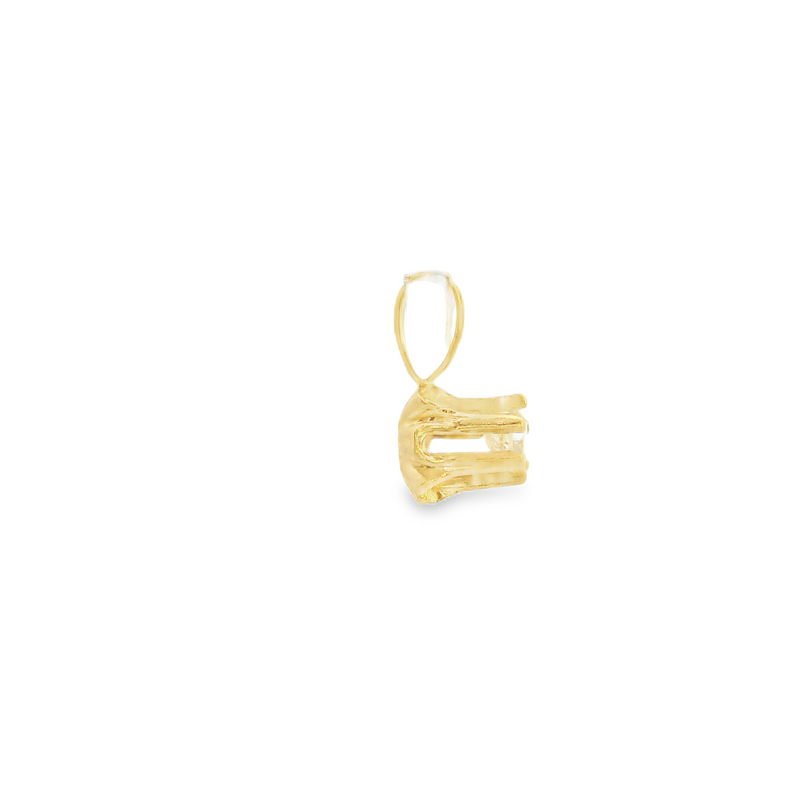 14K YG Solitaire Pendant 0.04 CT