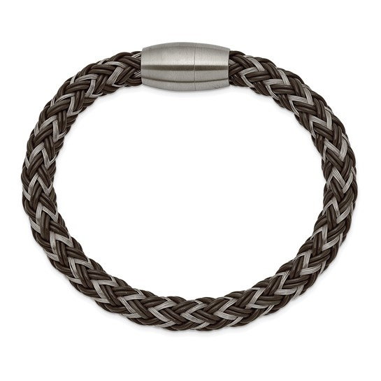 Stainless Brown & Silver Bracelet