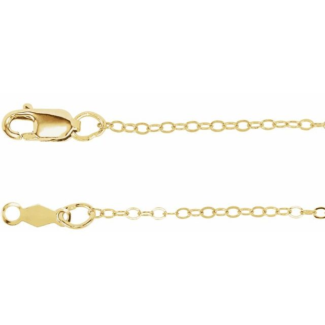 14K Yellow Gold-Filled 1.3 mm Flat Cable 18