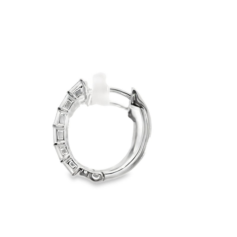 14K WG Diamond Hoop Earrings